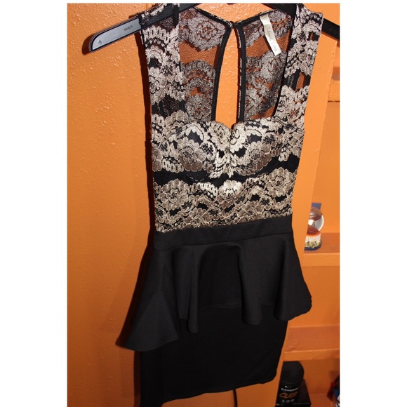 Lovely Day Dresses & Skirts - Elegant Lace Peplum Dress